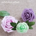 thumbnail image 4 of Artificial Flowers 25pcs Fake Roses with Stems and 2 leaves for DIY Wedding Bouquets Party Decor, 4 of 5
