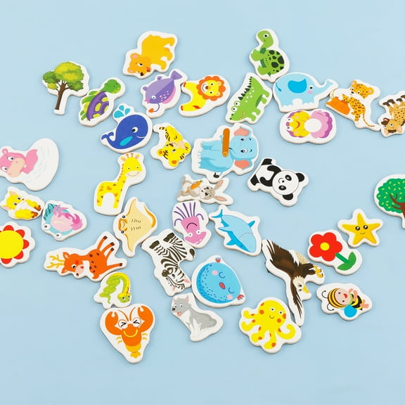 Keyohome Fridge Magnets for Toddlers Cute Animal Magnets Educational Number Letters Refrigerator Magnetic Learning Toy for Kids Boys Girls