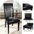 thumbnail image 5 of PU leather chair cover, 4-piece set, waterproof, beautiful, easy to clean, heat-insulating and breathable, chair protective cover, 5 of 7