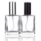thumbnail image 5 of 4 frascos de vidrio cuadrados planos de 15 ml con atomizador, dispensadores de perfume líquido para maquillaje y cuidado de la piel (tapa negra)., 5 of 7
