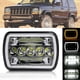 thumbnail image 2 of 5x7'' 7x6'' LED Headlight Hi-Lo Beam Halo DRL For Jeep Cherokee XJ Wrangler YJ, 2 of 5