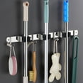 thumbnail image 4 of maskred Broom Self-adhesive Holder Wall Mount Mops Hanger Organizer Space-saving Black, 4 of 6
