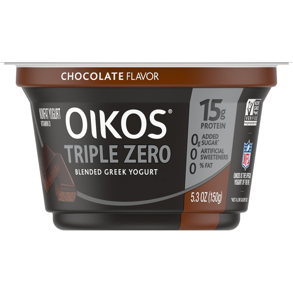 Oikos Triple Zero Chocolate Greek Yogurt, 5.3 Oz. – Walmart Inventory ...
