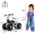 thumbnail image 3 of Wdmiya Baby Balance Bike for 1 Year Old Gifts Boys Girls, Toddler Riding Toys with Adjustable Seat, Toddler Walker with 4 Wheels, First Birthday Gift Infant Bicycle, Black, 3 of 9