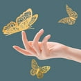 thumbnail image 6 of 3D Gold Butterfly Wall Decals, 36Pcs 3 Sizes 3 Styles, Removable Srickers Wall Deccor Room Mural for Party Cake Decoration Metallic Fridge Sticker Kids Bedroom Nursery Classroom Wedding Decor, 6 of 8