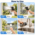 thumbnail image 6 of ICREOPRO Cordless Window Vacuum Cleaner, 20W Handheld Electric Glass Squeegee, 1.8-2.0 kPa Suction, 2200mAh, 50-Min Runtime, 150mL Tank, Spray Bottle & Microfiber Pad, 6 of 8