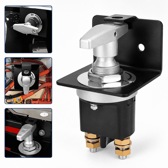 12V-36V Battery Disconnect Switch 500A Heavy Duty 5000A Peak Battery Kill Switch Power Cut Off Isolator with Lockout For Car Truck Boat Marine RV ATV Tractor