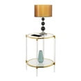 thumbnail image 4 of Pemberley Row Glass Clear/Gold End Table Rectangular Two-Tier 24" Unassembled, 4 of 6
