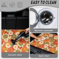 thumbnail image 5 of HUIACONG Retro Groovy Floral Car Trunk Mat, Stitched Edge Polyester 29" x 39", Wipe Clean Non-Skid All Season Cargo Liner, Fast, Universal Fit for Sedans SUVs Trucks Auto Decor, 5 of 7