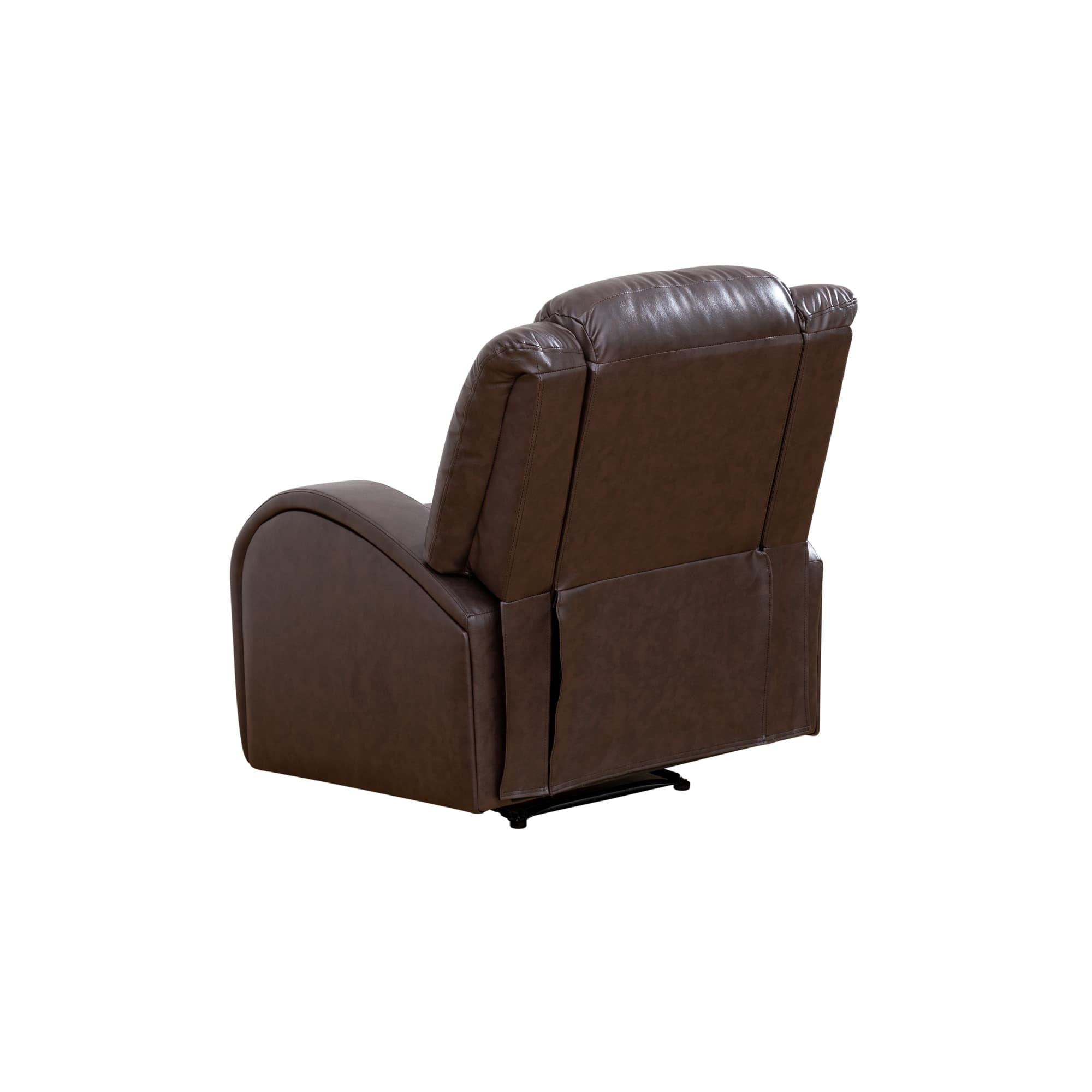 MAYEERTY Faux Leather Recliner Chair, Adjustable Backrest Reclining Chair for Living Room, Brown