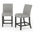 thumbnail image 2 of Furniture of America Iceland Fabric Upholstered Counter Chair in Gray (Set of 2), 2 of 5