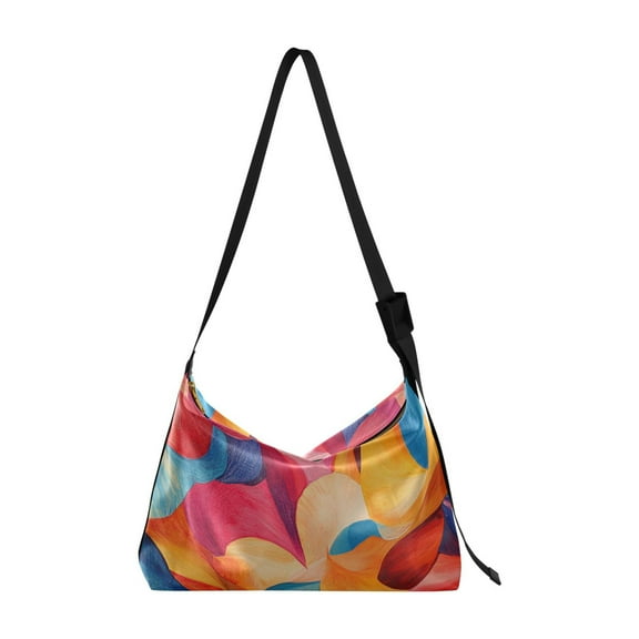 Crafted from premium leather, the Ultra Soft, on-trend Women's Hobo Handbag is a large satchel that makes a statement. Multicolor Oil Painting Pattern