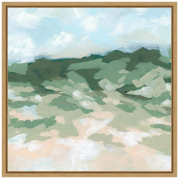 Amanti Art Blockbrush Valley II Framed Canvas Wall Art Print