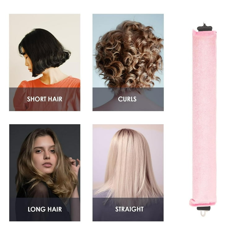 DUAIU 3 PCS Heatless Hair Curler Flexi Rods with Hook Heatless Curling Rod for All Hair Types No Heat Curlers to Sleep In Lazy big wave hair accessories Pink Walmart