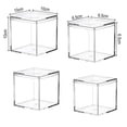 thumbnail image 7 of 4pcs Clear Cube Acrylic Storage Boxes Organizer Containers, 7 of 7