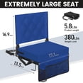thumbnail image 4 of Asiento plegable acolchado para estadio Sheenive con respaldo, azul, 4 of 9