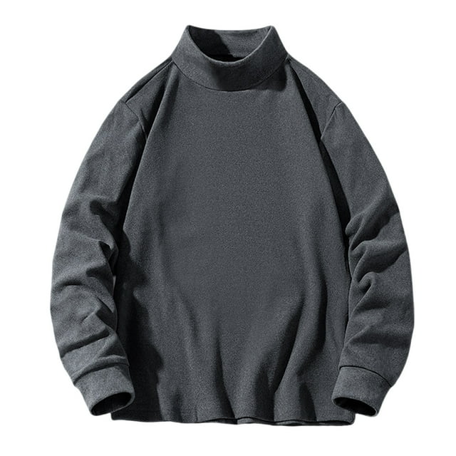 Dagugfen Mens Oversized Shirts Long Sleeve Turtle Neck Loose Fitting Comfy Pullover Tops Fall Clothes
