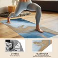 thumbnail image 4 of Blue Gold Wave Marble Pattern Hot Yoga Mat Towel Non Slip for Hot Yoga - Quick-Drying Yoga Mat Cover with 4 Corner Pockets with Travel Bag - Hot Yoga Towel Non Slip 70"x26", 4 of 6