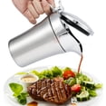 thumbnail image 3 of Jarra de salsa de acero inoxidable 304, olla para salsa de bistec, 26 onzas, gran capacidad, bote de salsa, jarra de salsa aislada de doble capa con tapa de plástico con bisagras, olla de salsa multif, 3 of 11