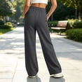 thumbnail image 4 of vzibsiv Boys Girls Sweatpants Wide Leg Fleece Lined Elastic Waist Pants with Pockets School Casual Trousers Dark Gray 12-13Y, 4 of 7
