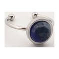 thumbnail image 4 of Natural Lapis Lazuli Stainless Steel Adjustable Ring NLLSSAR2, 4 of 6