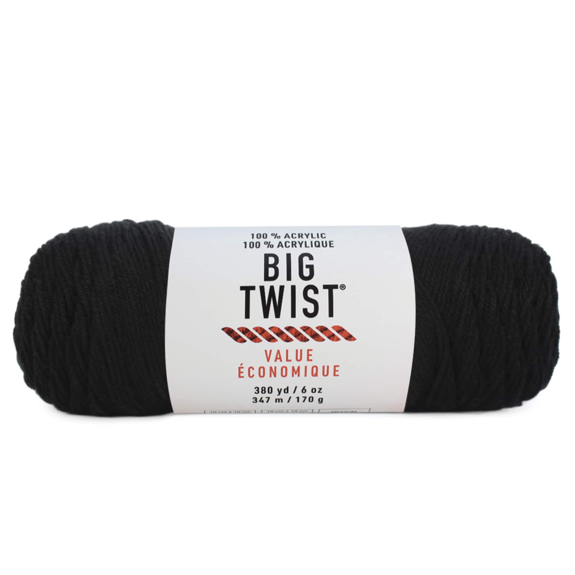 Big Twist, Value Yarn, Black, 1 ct., Pack 12