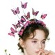 thumbnail image 3 of Diademas de mariposa, sombrero tocado para mujer, disfraz de mariposa, tocado de corona para mujeres y niñas para su familia, 3 of 5