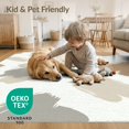 thumbnail image 4 of ODIKA 9'x12' Washable Area Rug Non-Slip, Chair-Friendly Beige Asymmetrical Boho Taupe Brushed Minimalist An Under Dining for Room, Basement, Large Office, 4 of 7