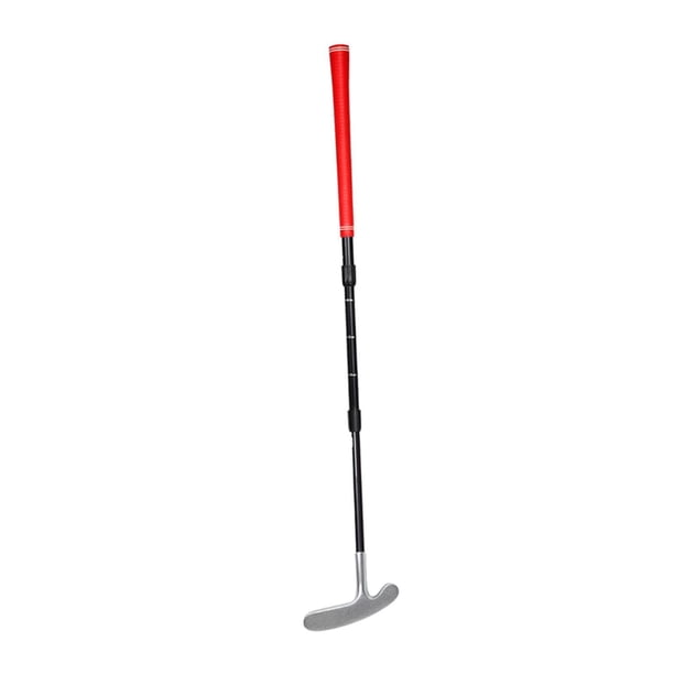 Putter de golf retráctil ajustable para hombres y mujeres, portátil para diestros y zurdos. Negro Rojo