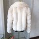 thumbnail image 3 of Chaqueta de piel sintética para mujer, abrigo cálido de piel sintética con cuello de traje Popular, estilo de piel de zorro, esponjoso, invierno, 2022, 3 of 5