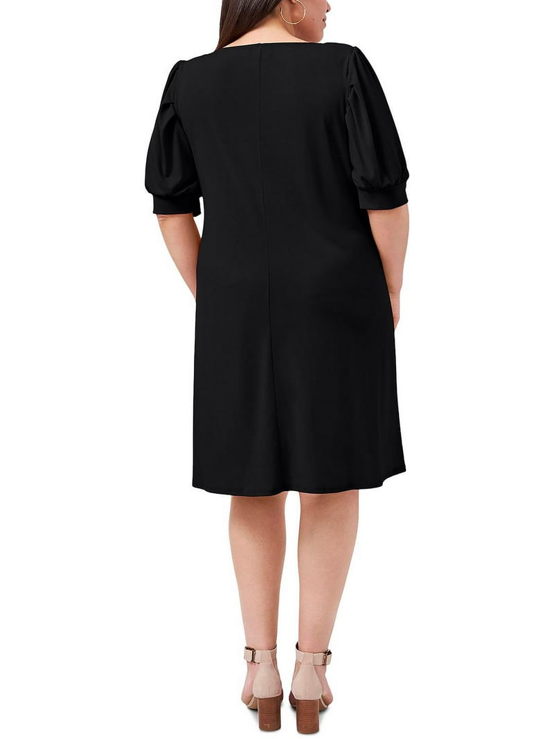 MSK Women Womens Plus Puff Sleeve Knee-Length Sheath Dress - Walmart.com MSK Women Womens Plus Puff Sleeve Knee-Length Sheath Dress - Walmart.com