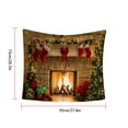 thumbnail image 2 of Xmas Fireplace Backdrop Christmas Tree Photography Background Party Banner Home Decoration, 95x73cm, 2 of 8