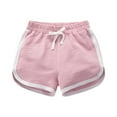 thumbnail image 2 of Jinhomg Summer Beach Shorts for Kid Breathable Comfy Cotton Vacation Shorts Boys Girls Casual Solid High Waist Running Active Shorts 90% off Clearance Sale Pink 6Y, 2 of 6