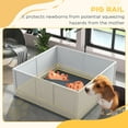 thumbnail image 5 of PawHut Playpen for Dogs with Pad, Pig Rail, Adjustable Height Door for Small, Medium & Large Breed Dogs, 49" x 48", 5 of 9