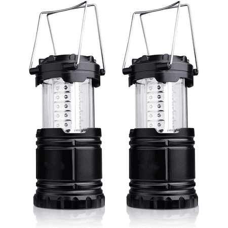 Lot De 4 Lampes LED De Camping Étanches Avec Mousqueton Voarge - Idéal Plein Air