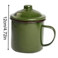 thumbnail image 3 of ZFSBZBS Vintage Enamel Coffee Mugs with Lids Retro Water Cups with Comfortable Slip Handles Heat Resistant Milk and Juice Cups for Camping Outdoor and Household Use, 3 of 6