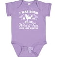 thumbnail image 3 of Inktastic I was Born to be Wild and Free with Wolf and Mountains Boys or Girls Baby Bodysuit, 3 of 5