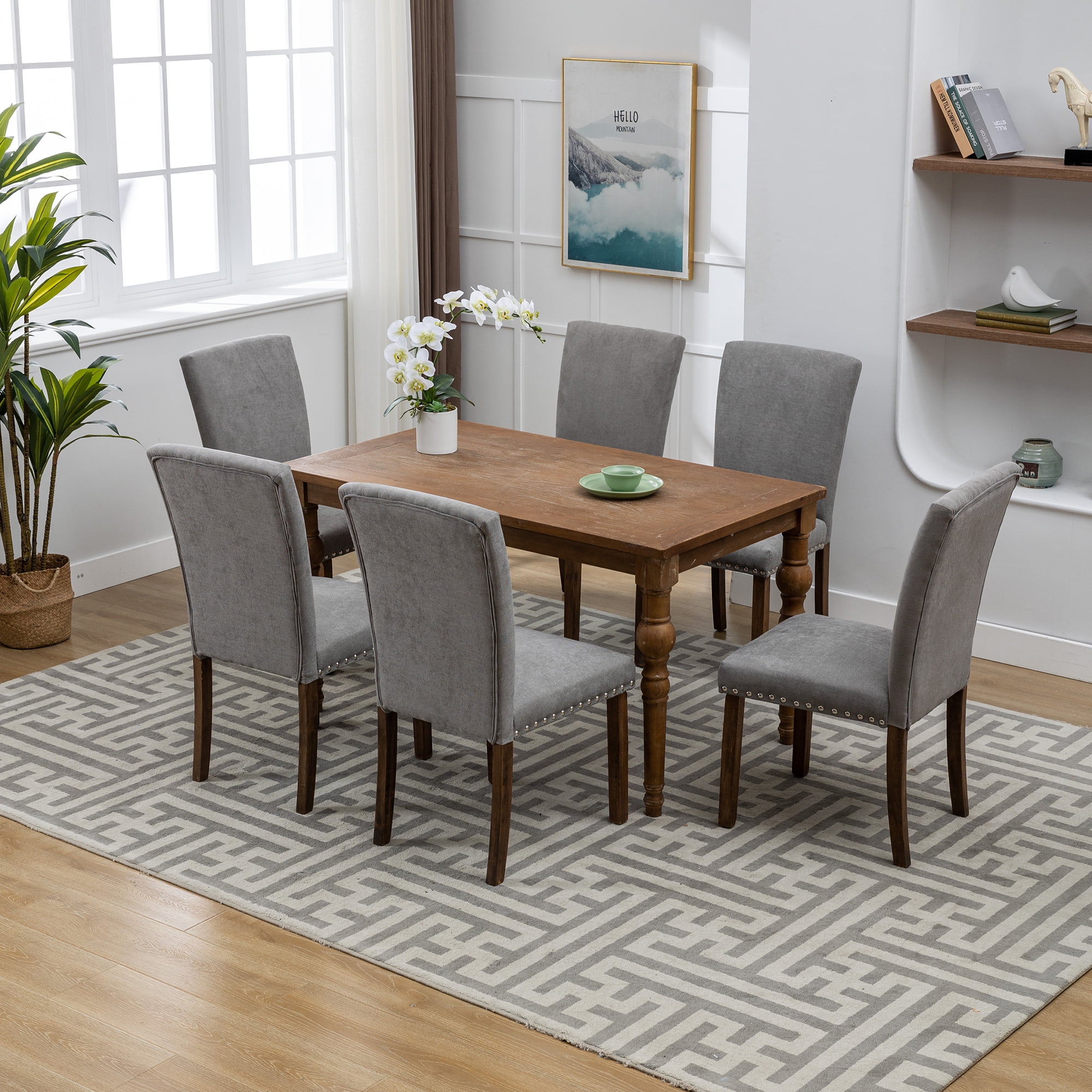 HFORESTY Kitchen Dining Room Chairs Set of 4, Upholstered Dining Chairs