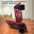 thumbnail image 6 of ELEHOLD Magnetic Case for iPhone 16 Plus, Military Grade Shockproof Rugged Case Built-in Metal Camera Cover with Stand,Red, 6 of 7