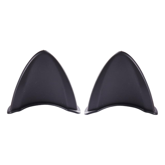 Accesorio de adorno de orejas de gato para casco autoadhesivo de 2 uds para motocicleta negro