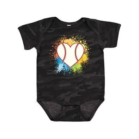 

Inktastic Baseball Sports Heart Gift Baby Girl Bodysuit