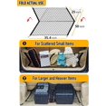 thumbnail image 2 of LinenLoon Cargo Net for SUV, 2in1 35.4x25.0 Inch 2022 Upgraded Car Rear Heavy Duty Cargo Net Stretchable Foldable, Adjustable Elastic Pickup Truck Bed Storage Net with Hooks, 2 of 5