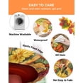 thumbnail image 5 of Fitted Round Tablecloths Table Covers 36-44in,Thanksgiving Fall Harvest Pumpkin Waterproof Elastic Edged Table Cloth for Kitchen Dining Holiday Party Tables Decor,Fruit Maple Leaves on Orange Plaid, 5 of 6