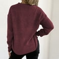 thumbnail image 6 of UAMVSH Sweaters for Women Casual Lace Trim Crewneck Knit Tops Cute Embroidered Long Sleeve Pullover Fall Fashion Clothes, 6 of 6