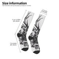 thumbnail image 2 of Sikiie Monochrome Deer Floral Knee Socks, High Socks Long Stretchy Sock Women Knee High Stocking, Long Socks for Women, 2 of 6