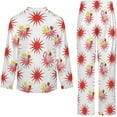 thumbnail image 5 of Top-kevin Women's Pajama Sets Flamingo Hearts Dots Pattern Long Sleeve Lounge Sets Pjs Sleepwear with Pockets, 5 of 12