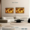 thumbnail image 4 of Elephant Stock Vintage World Map Wall Art - Horizontal Canvas Wall Art - Living Room Wall Decor - Map Canvas - Brown And Black Decor - 48" x 32", 4 of 8