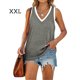 thumbnail image 4 of Jumpingount Camiseta sin mangas con cuello en V para mujer Camiseta sin mangas de color casual para mujer Camiseta sin mangas con bloque en V Prendas para la parte del cuerpo Raya negra XXL Jumpingount  AP002686-30, 4 of 6