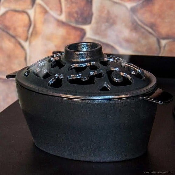 Woodeze Home Indoor Decorative Wood Stove Cast Iron Humidifier 2 Quart Satin Black Filigree Steamer$$Home Decor, Kitchen, & Other