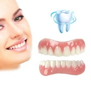 Everso Comfortable Whitening Teeth Fake Cosmetic Tooth Denture Silicone Smile Veneers Beauty Tool False Tooth Oral Care (Natural Shade)